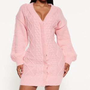 Fashion Nova Pink Sweater Dress
